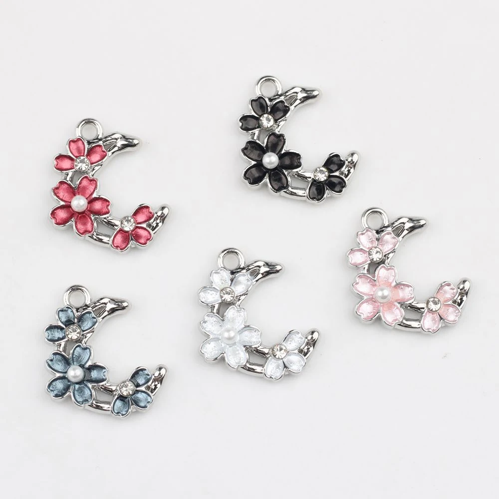 

10 шт., модная подвеска в форме лунного цветка, сделай сам, аксессуары для изготовления ювелирных изделий ручной работы, серьги, ожерелье, браслет, ремесленное украшение, подарки