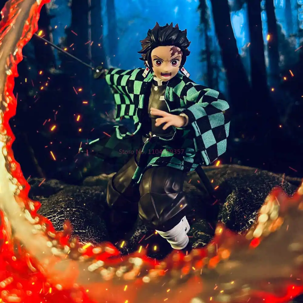 1/12 Kamado Tanjirou Vlam Plaid Windjack Tomioka Giyuu Uitloop Bijpassende Kleur Speelgoed Accessoire Voor Shf Anime Demon Slayer Doek