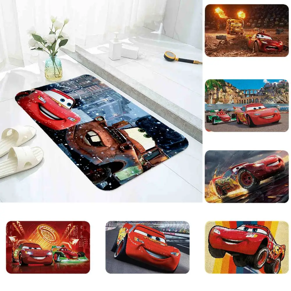 

Cars L-Lightnings M-McQueens Durable Floor Mat Soft Absorbent Non-Slip Foot Mat for Entrance Bedroom Bathroom Doorway