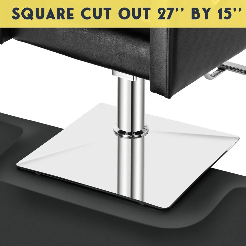 

Barber Floor Mat Anti Fatigue for Stylist Standing, Thick Comfort Matt Square Base for Salon Styling Chair