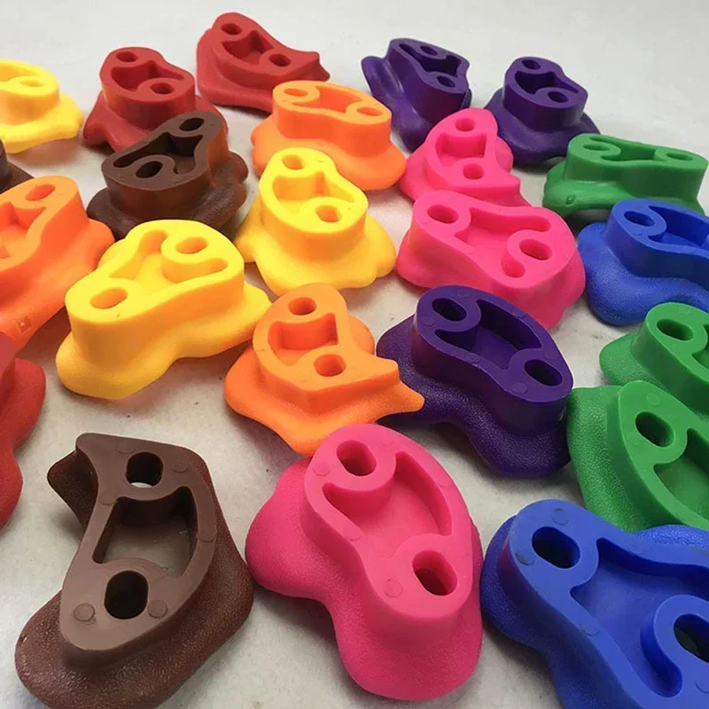 Kids Wooden Wall Climbing Stones Set Outdoor Playground Sports Toys Rock Climbing Holds for Children Fun Physical Training Games