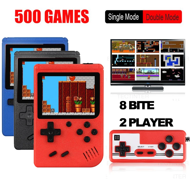 8-Bit Video Game Console 3.0 Inch Lcd Retro Draagbare Mini Game Speler Ingebouwde 500 Games Av Draagbare Spelcomputer Voor Kinderen Cadeau