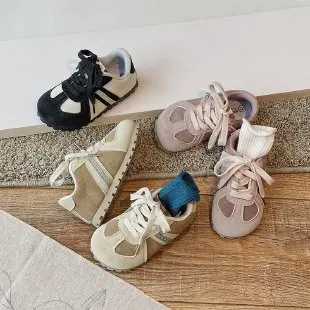

Children's Sports Shoes 2024 Spring and Autumn New Little Girls Casual Platform Shoes Boys Soft Sole Mesh Running Shoes