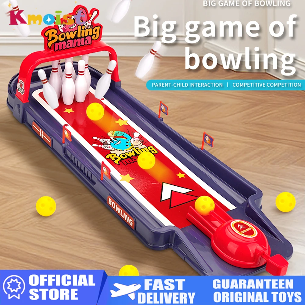 Funny Interactive Educational Bowling Soccer Ejection Board Game Toy Desktop Catapult Bowling Game Toys for Boys Kids Gifts