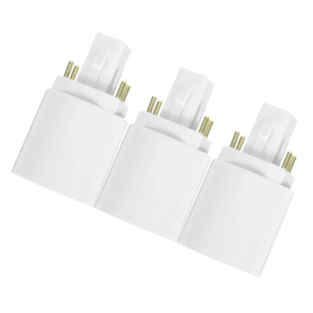 

3pcs Lamp Adapter Bulb Socket Converters G24q to E27 Base Holders LED Light Fixtures Home Office Commercial Spaces