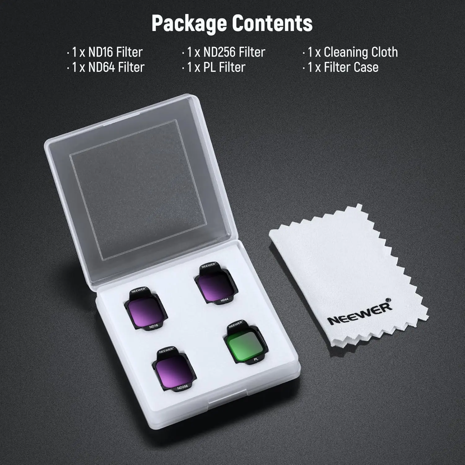 NEEWER ND-Filter-Set für DJI Flip/Lito X1 Drohne, aufsteckbares HD-Filter-Kit mit neutraler Dichte und zirkularer Polarisierung für Objektivfilter – Detail 7