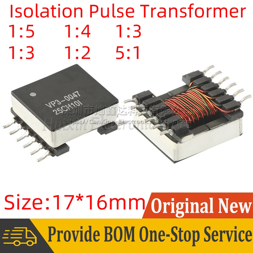 

VP3-0047-R High Power 6 winding 70W Multipurpose 1:1 1:2 1:3 1:4 1:5 5:1 Booster Step Up Isolated Pulse Transformer Inductor