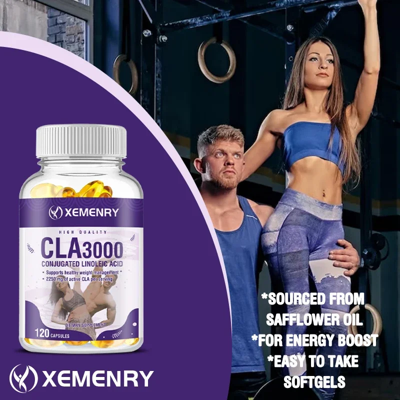 CLA 3000 Ultra High Potency Supports Healthy Weight Management Lean Muscle Mass Non-Stimulating Conjugated Linoleic Acid