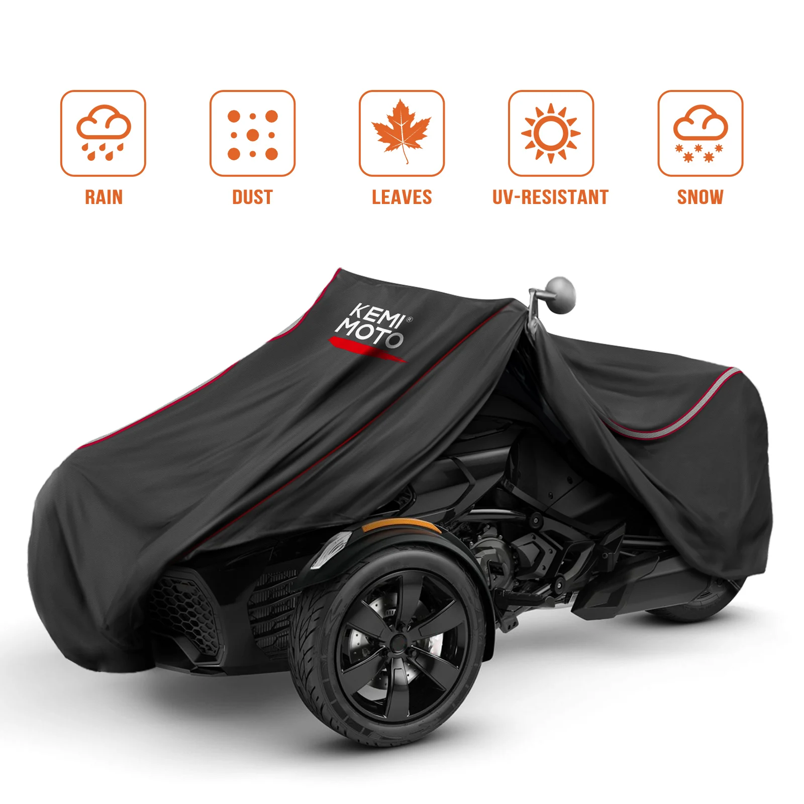 Aggiornamento su strada 210D Copertura completa Esterna UV Impermeabile Veicolo Protegge la copertura per Can-Am Ryker 600 900 Sport Ryker Rally Edition