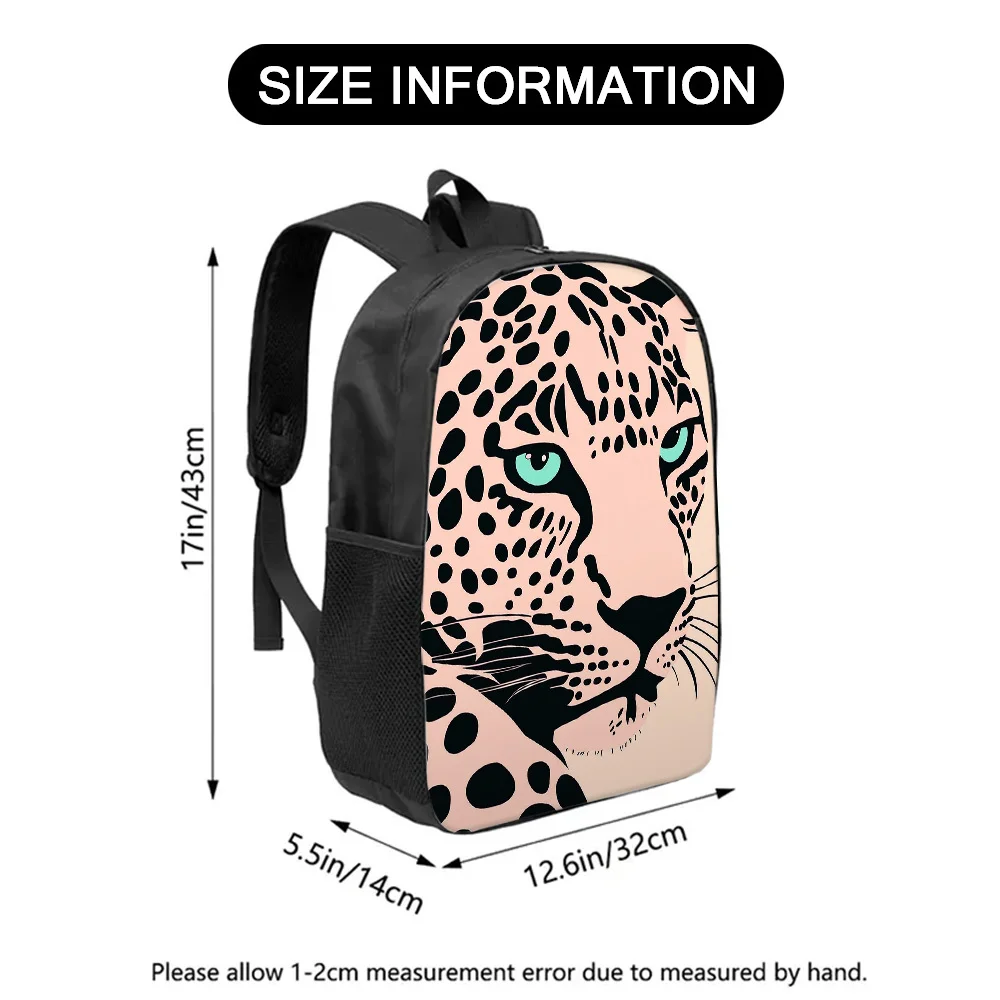 

A Leopard Printed Backpack - Lightweight Zip Closed Handbag for College, Travel and Daily Commuting - Fashion Printed School