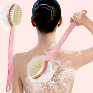 Soft Body Scrubber Shower Exfoliating Scrubs Long Handle Bath Brush Exfoliator Skin Massager Cleaning Brush Bathroom Accessories