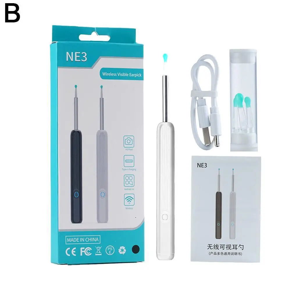 

New 1set Visible Wax Elimination Spoon USB 1080P HD Load Otoscope Ear Cleaner Ear Wax Removal Tool Suitable For Phones