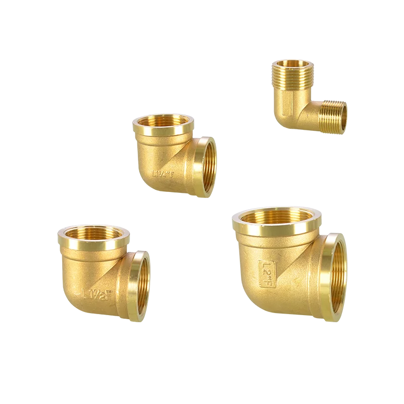 

90 Degree Brass Elbow Fitting, 3/4"/1"/1.2"/1.5"/2" FPT MPT Thread Coupler Adapter for Water Fuel Air Pipe Plumbing
