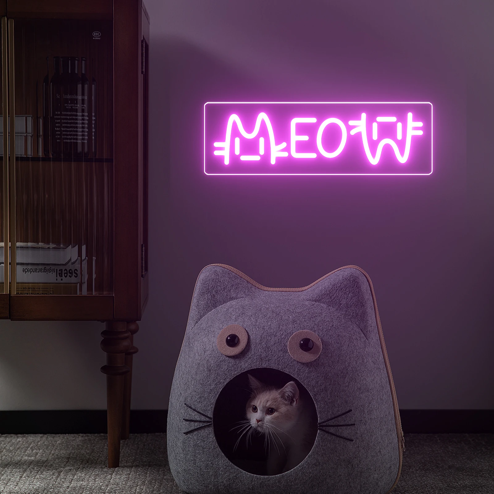 Cat USB LED Neon Light Night Sign Children's Bedroom Wall Decoration Neon Lamps Creative Birthday Gift Room Wall Decor Neon Sign