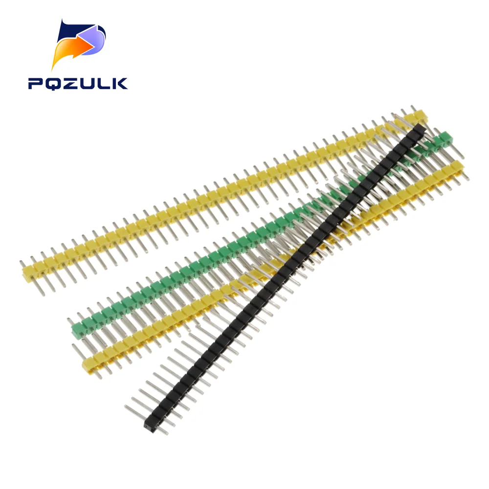 10PCS 1X40 Pin Red Blue Double Row MALE 2.54MM PITCH Pin Header connector Strip 1*40P 40Pin FOR PCB BOARD ARDUINO