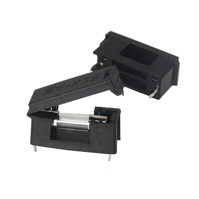 【5PCS】 BLX-A 5*20MM BLACK GLASS FUSE HOLDER 5*20 Insurance Tube Socket Fuseholder for 5X20MM 5X20 Fuse