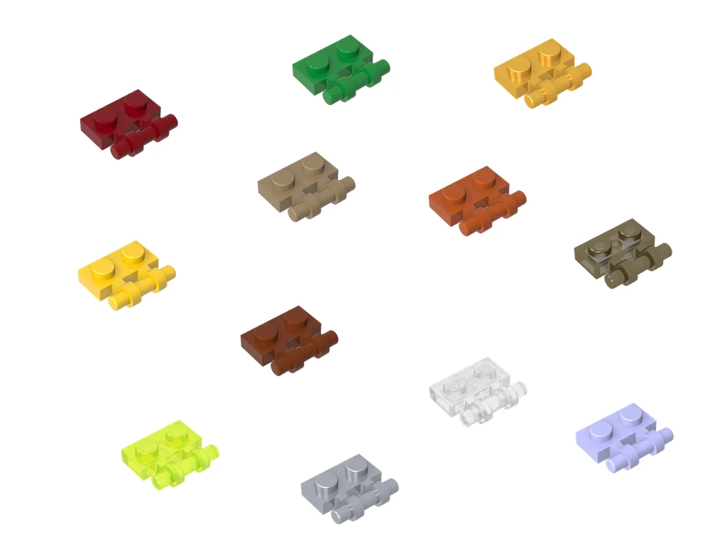 MOC Brick Spare Components 1×2 Contoured Slab with Single‑Side Lug Wholesale Pack 644 Compatible with Lego 2540