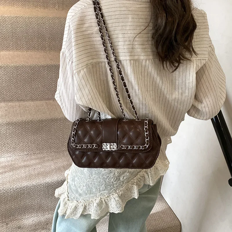 

Paris Inspired Minimalist Crossbody Bag Women's Luxury Leather Purse Vintage Designer Solid Color Commuter Fashionable Tote