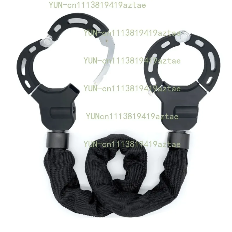 Adjustable Size Chain Anti‑Theft Lock, Cloth‑Covered Security Lock for Two‑Wheeled Vehicle Use