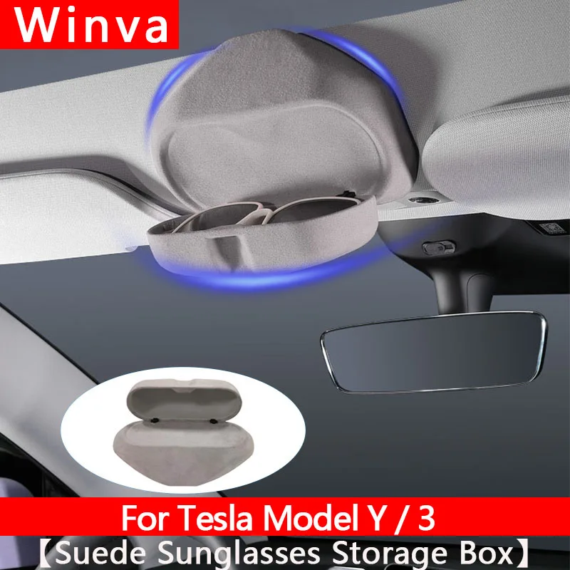 For Tesla Model Y&Model 3Highland Glasses Case Organizer Box Auto Interior Acces