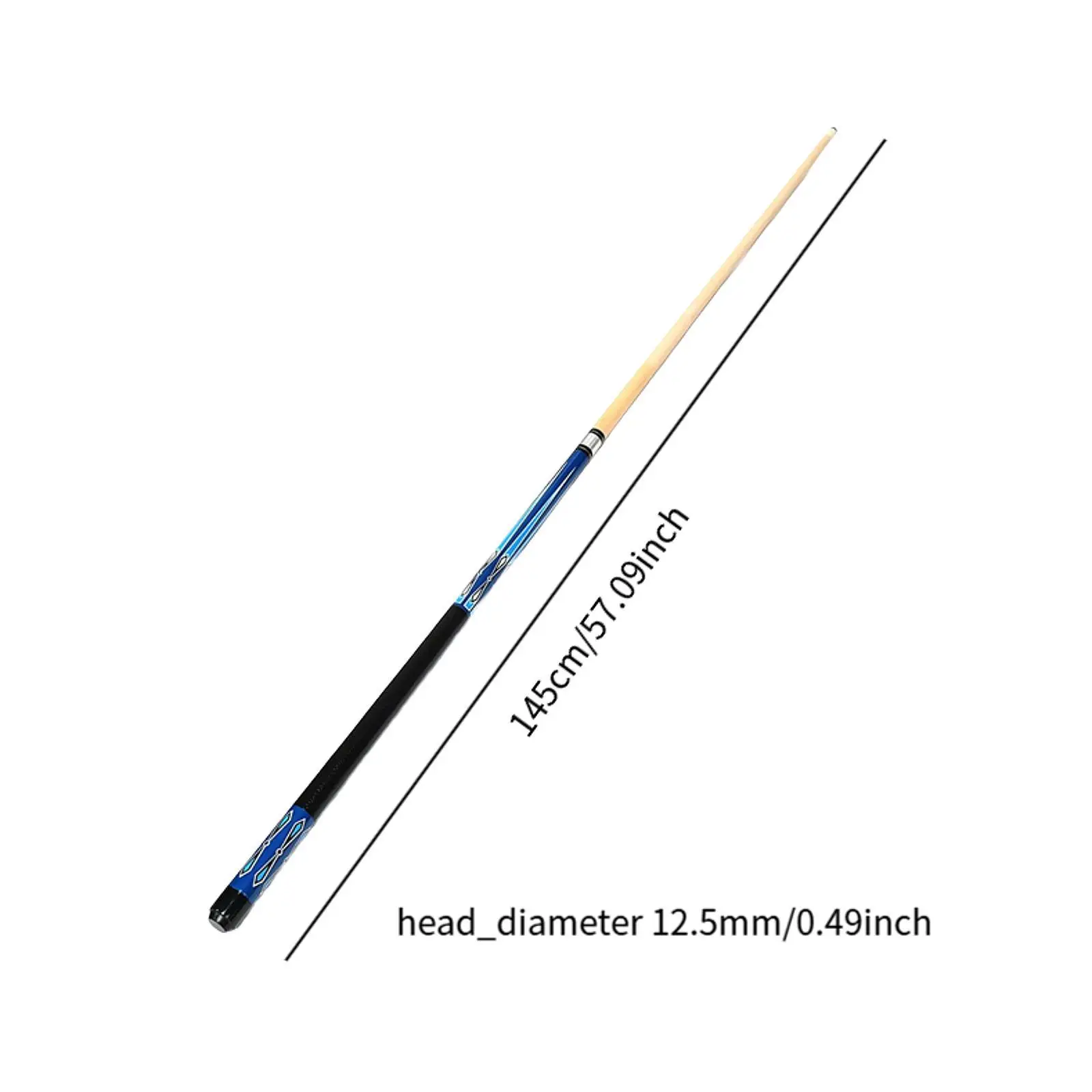 

Portable Two Piece Wooden Pool Cue Stick with 12.5mm Tip for Adults Billiards Game Accessories Equipment