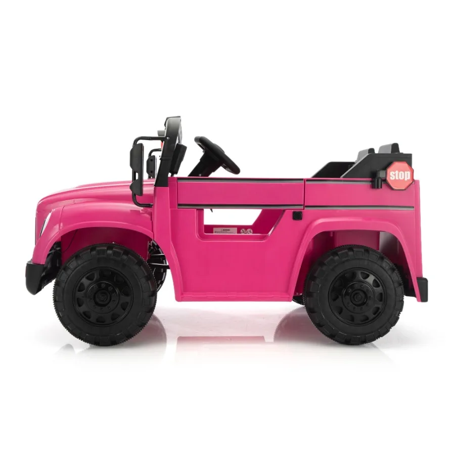 Autobús escolar de 12 V con luces LED de control remoto de 1 asiento y pantalla de alimentación Rosy