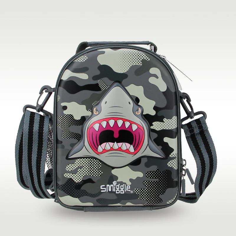 Australia Smiggle original messenger bag light handbag boys lunch bag shark cool shoulder bag fruit lunch box 9 inches