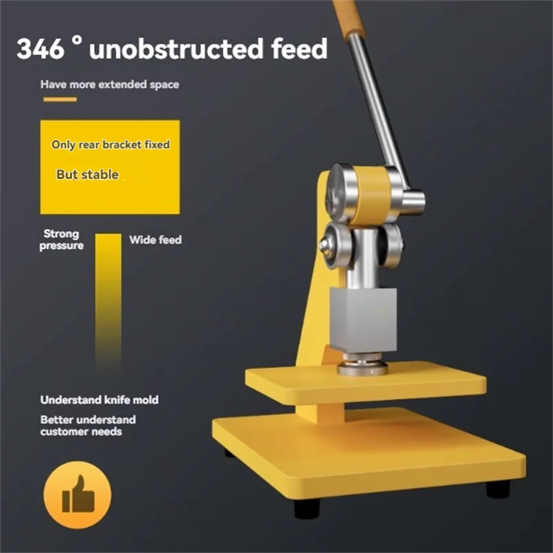 

160x120mm&90mm Round Leather Die Cutting Machine Hand Press Sampling Punching Tool Sheet Cloth Mold Cutter