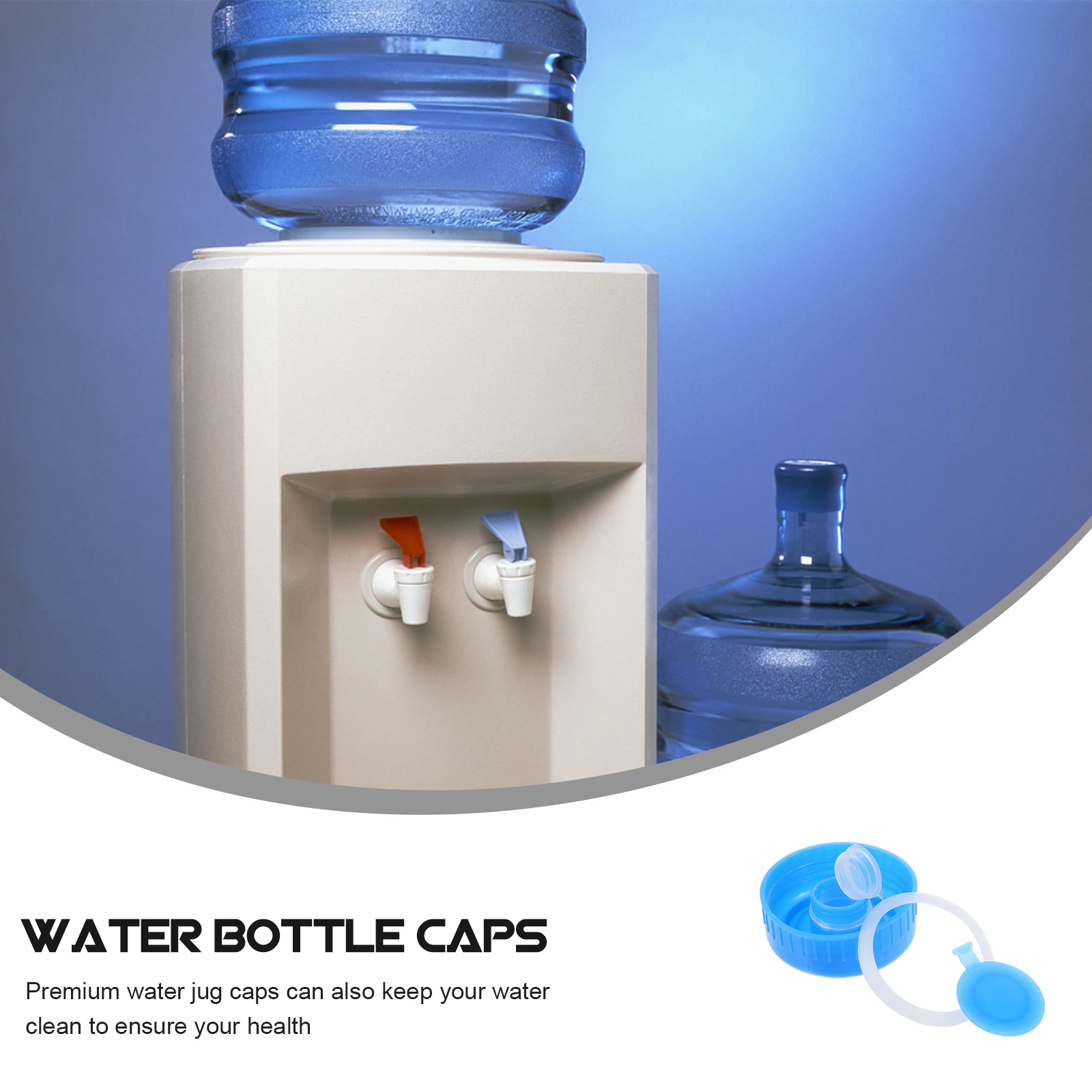 

12Pcs Water Jug Replacement Caps Pc Material Reusable Non Spill Lids Anti Splash Water Bottle Sealing Cap