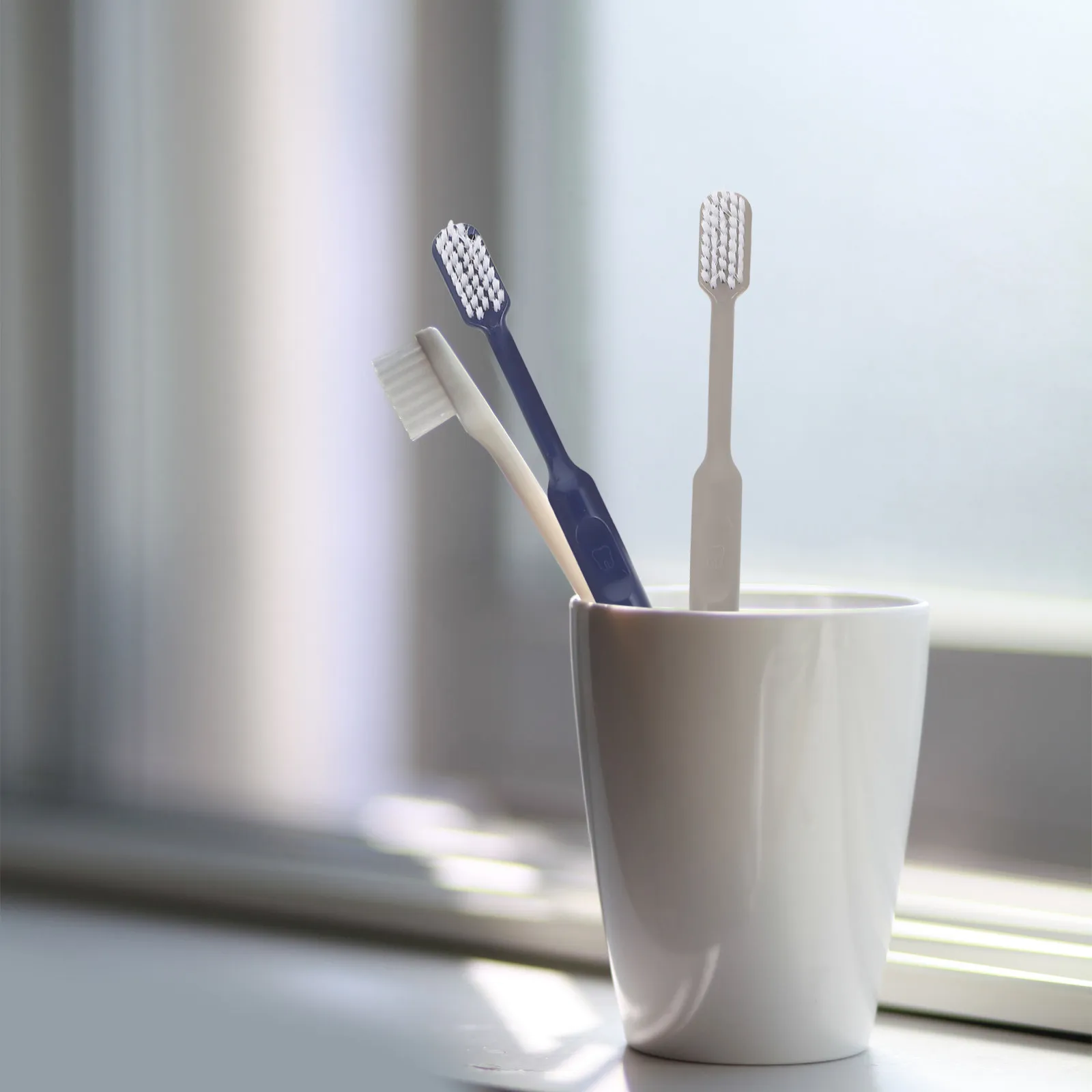 4Pcs Soft Bristle Toothbrushes for Daily Use Adults Toothbrush with Firm Grip Long Handle Travel Friendly Oral Care Toothbrush