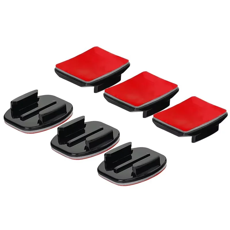 Flat Curved Adhesive Helmet Sticky Mounts for GoPro Hero 13 12 11 10 9 8 DJI Insta360 Action Camera Accessories