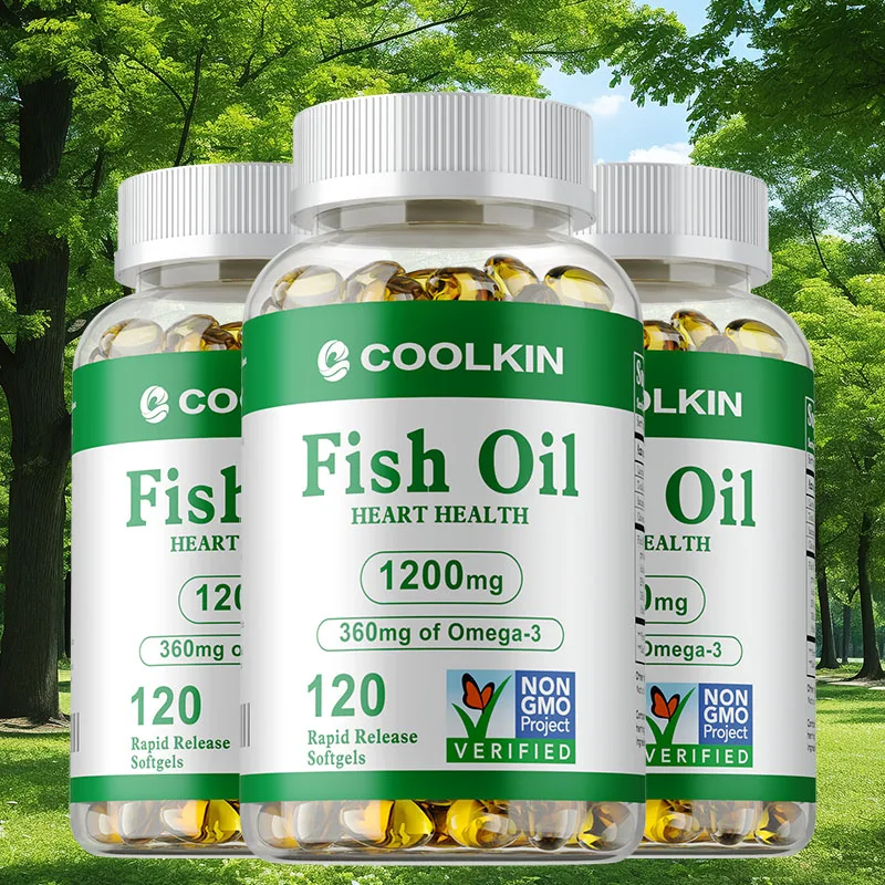 

Omega 3 Fish Oil Capsules - Skin Beauty, Eyes, Brain and Immune Health, Hormone Balance and Nutrition Dietary Supplement
