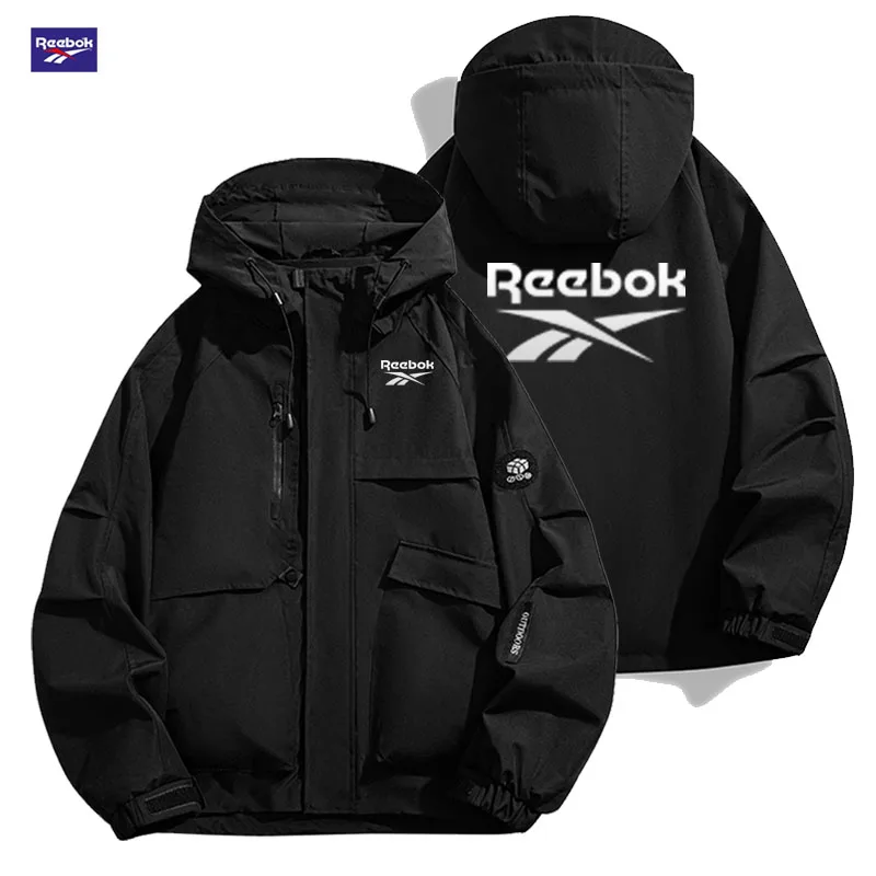 Chaqueta Reebok para hombre, cortavientos e impermeable, ideal para primavera y otoño. La mejor opción para ciclistas, excursionistas y viajeros.