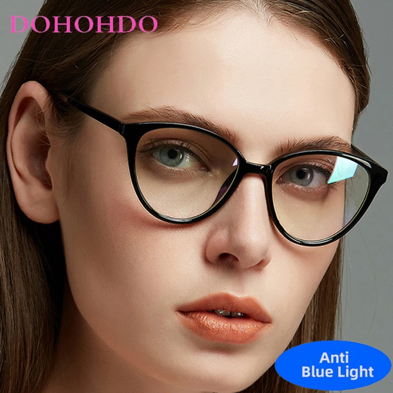 

New Trendy Retro Classic Cat Eye Eyeglasses Men Women Luxury Brand Designer Computer Play Games Anti-Blue Light Glasses Unisex