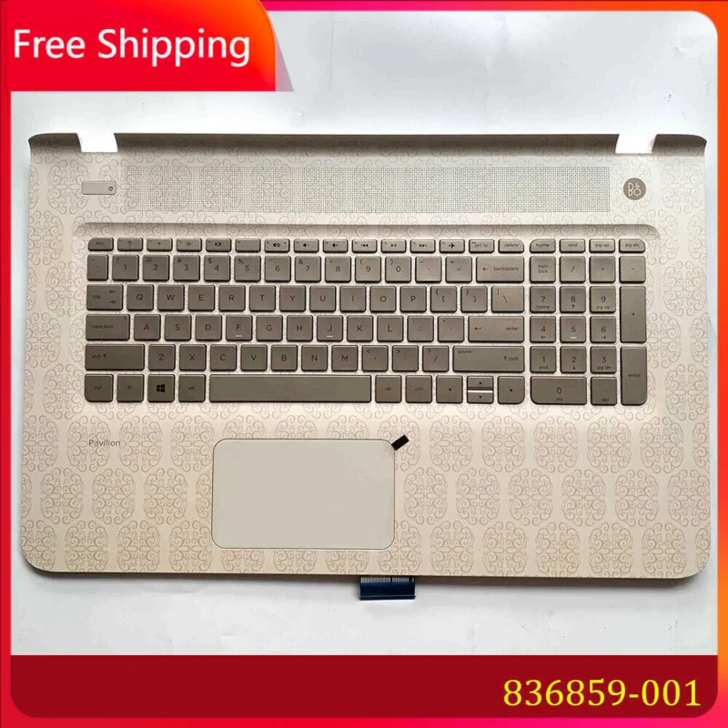 836859-001 FOR HP Pavilion 17-G Gold C Shell Upper Palmrest Keyboard Touch