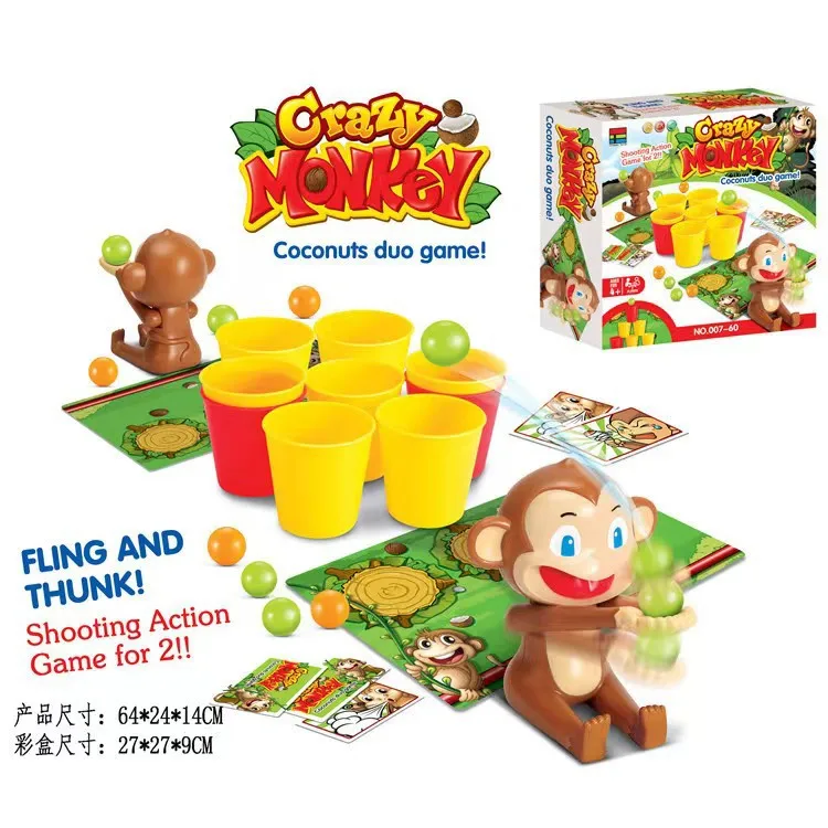 Crossover English Shooting Game Crazy Monkey Toys for Kids