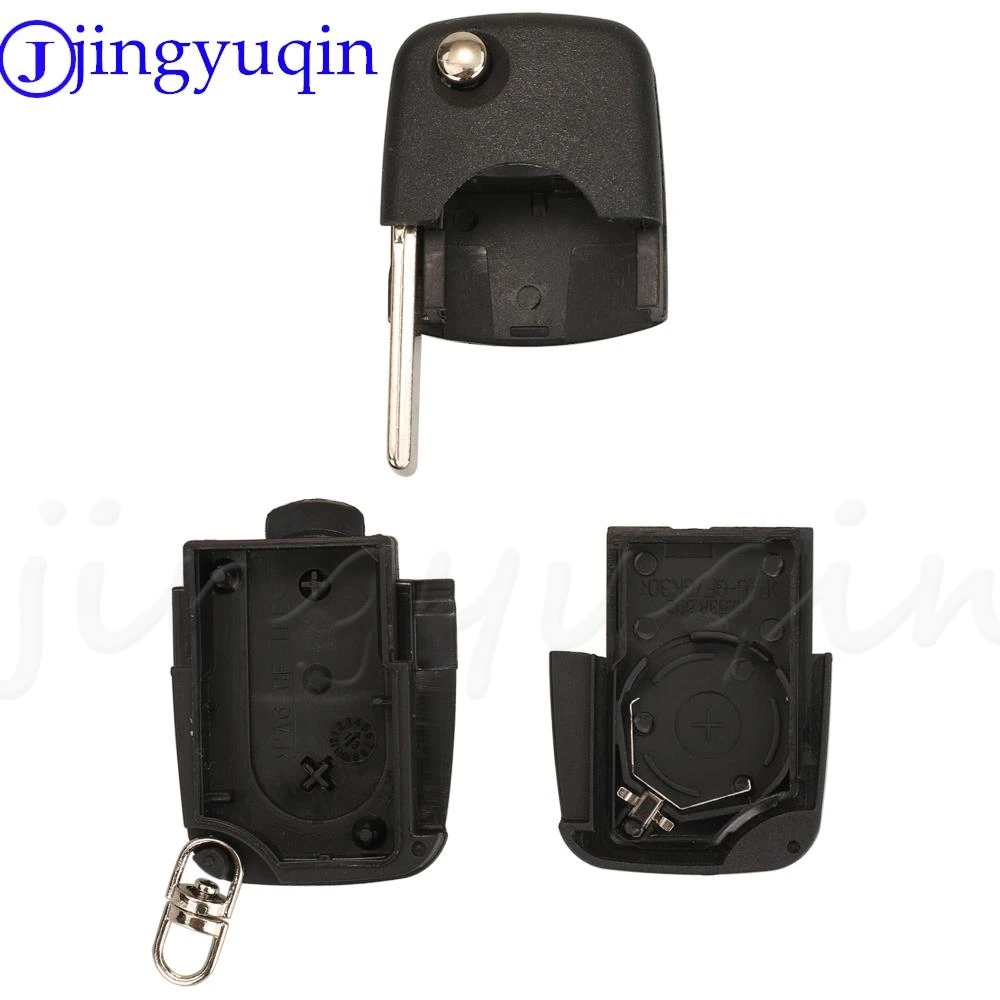 jingyuqin 2 Buttons Remote Car Key Fob 433Mhz ID48 Chip 1J0959753A For VW Volkswagen Passat Golf MK4