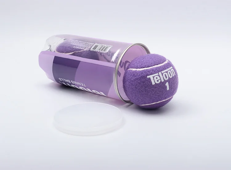 كرات التنس من تيلون، كرات تدريب معلبة باللون الوردي والأرجواني، مرونة عالية، متينة، مقاومة للاهتراء، تدريب احترافي للتنس