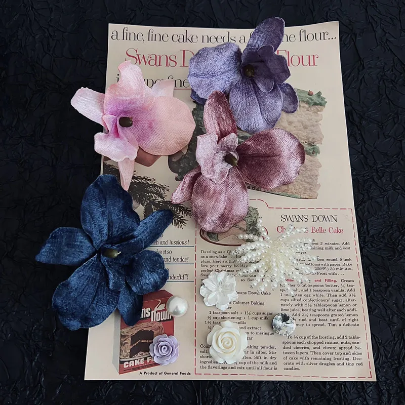 Fabric Butterfly Bow Sports Sandals  Accessory DIY Artificial Flower Decorative Accessory Shoe Flower Slippers Color Buckles
