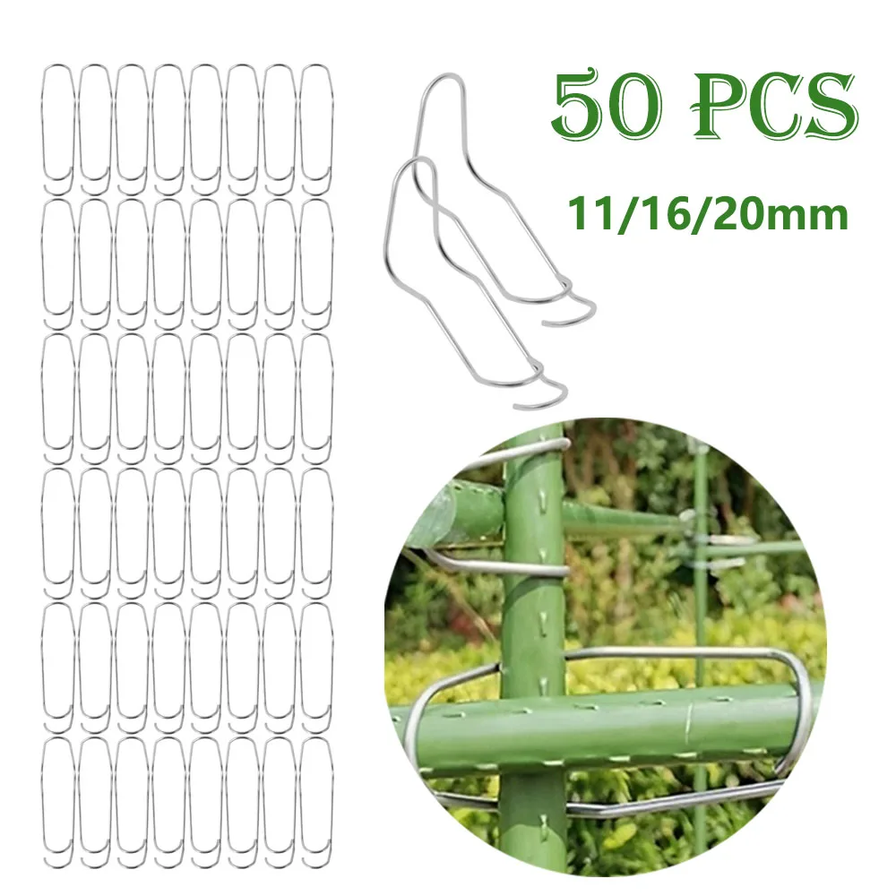 50Pcs Plant Trellis Connecting Buckles 11/16/20mm Plant Climbing Connector Clip Fixing Hook for Garden Plants Vegetable Grape