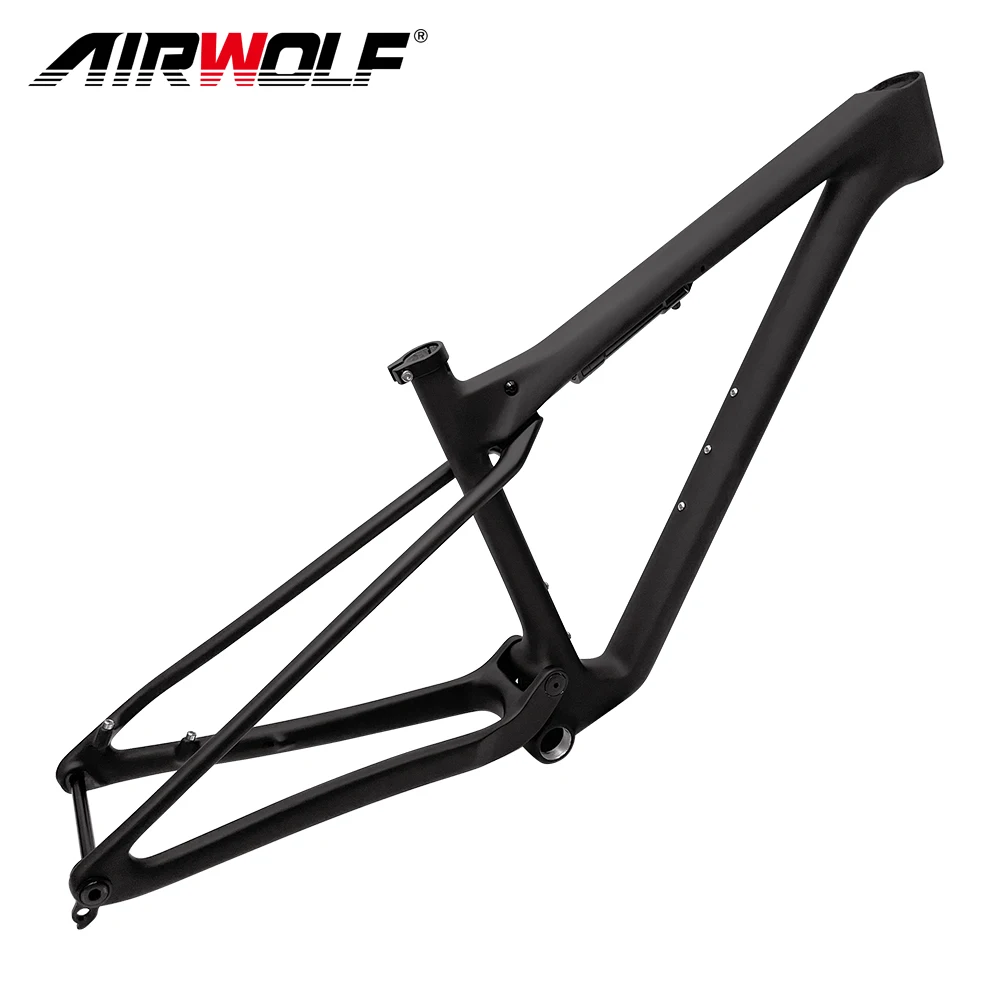 Airwolf 2024 Carbon Mtb Full Suspension Frame BSA Mtb frame 29er XC Mountain Bicycle Suspension 148 * 12mm Customized