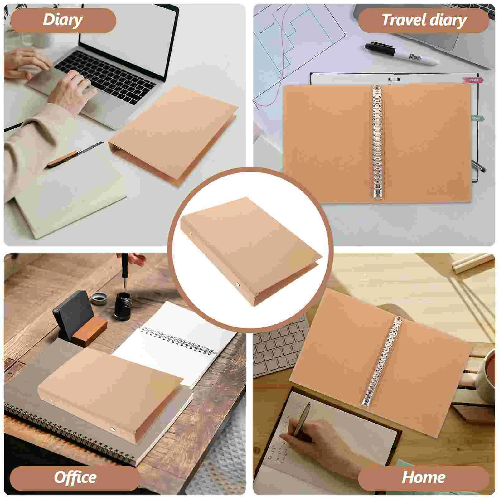 Loose-leaf Book Cover Spiral Notebook College Ruled Binders Hard Hand Account Folder Shell Scrapbook Office