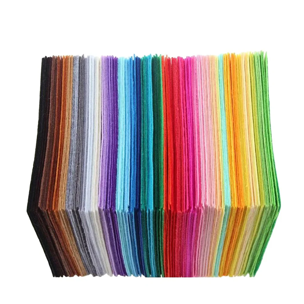 40pcs 10x15cm Multicolour Nonwoven Fabric Sheets Children DIY Handmade Craft Work Material Accessories (Random Colors)