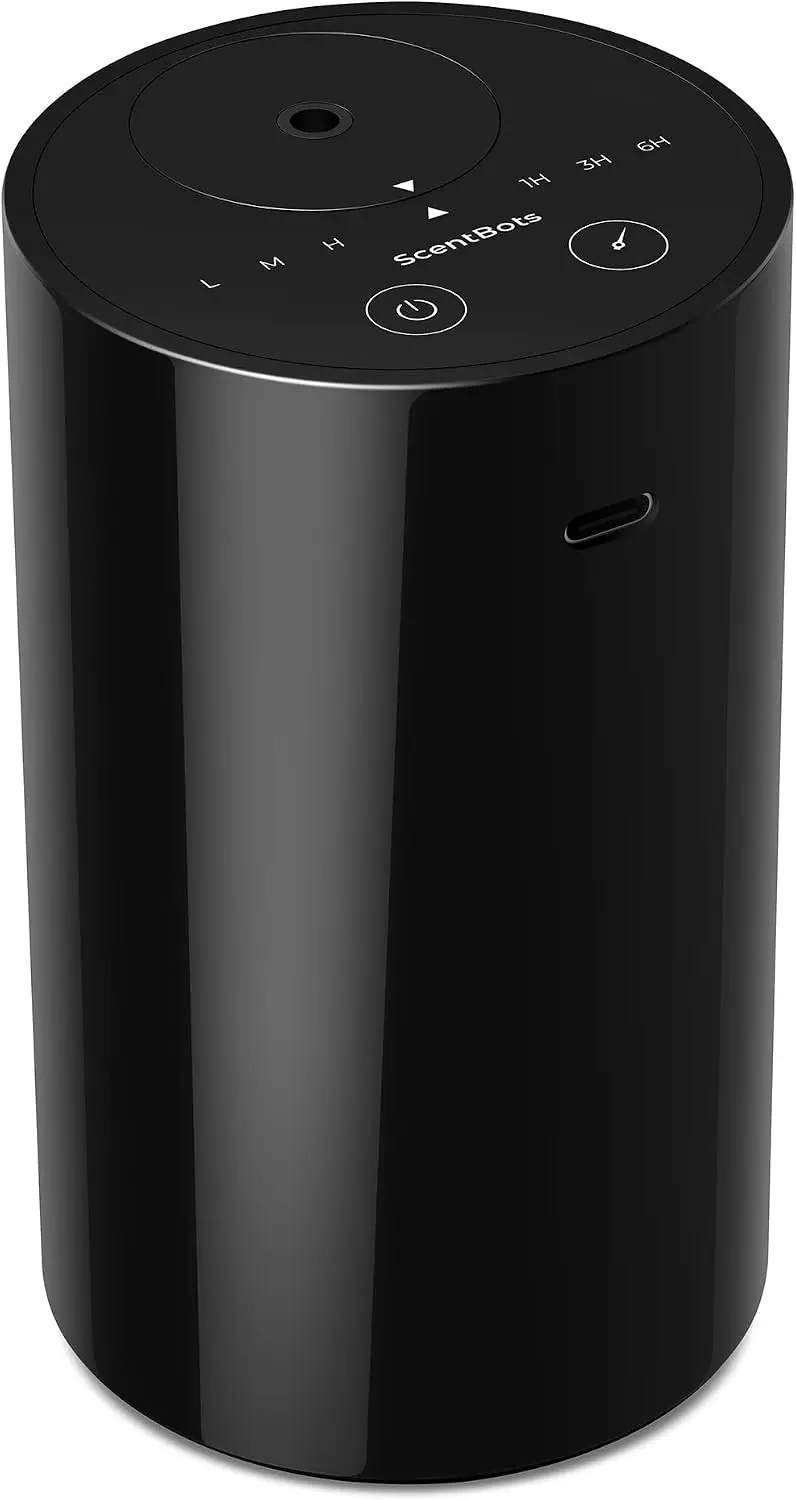 2026 New Upgrade Waterless Diffuser For Essential Oil For Home, Room, Black | Up To 600 Sq Ft, Battery Operated, 20mL, Timer