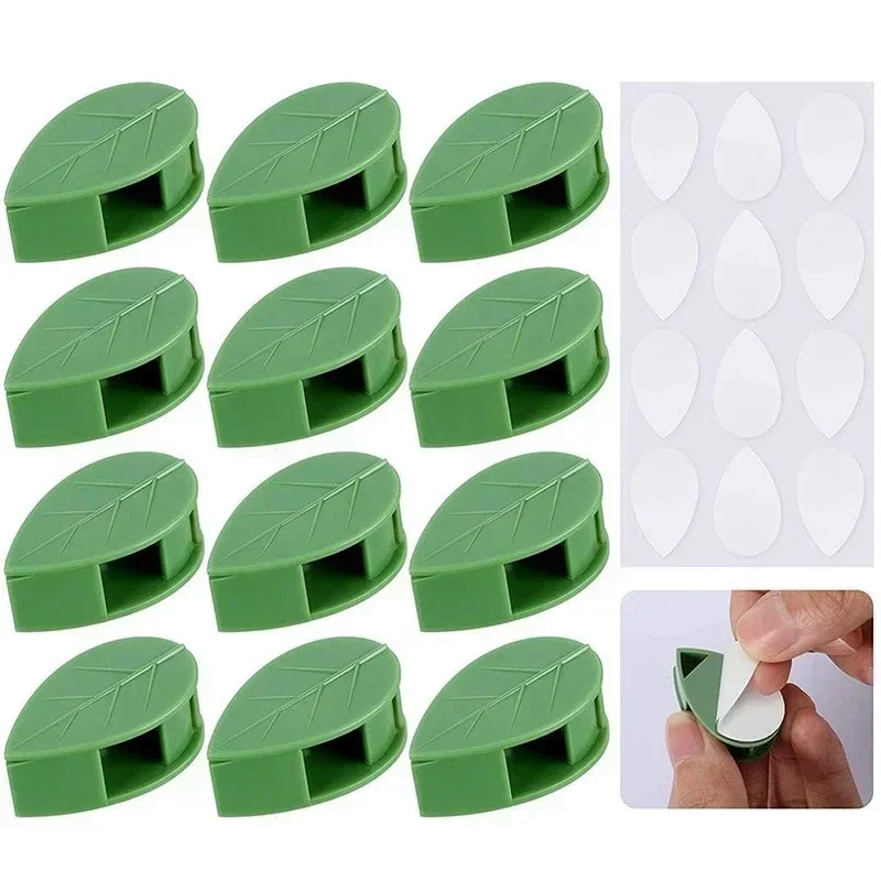 10 Pcs Leaf-shaped Plant Climber Self-adhesive Invisible Garden Hook Fixing Clip Supports Climbing Home Traces Accessories