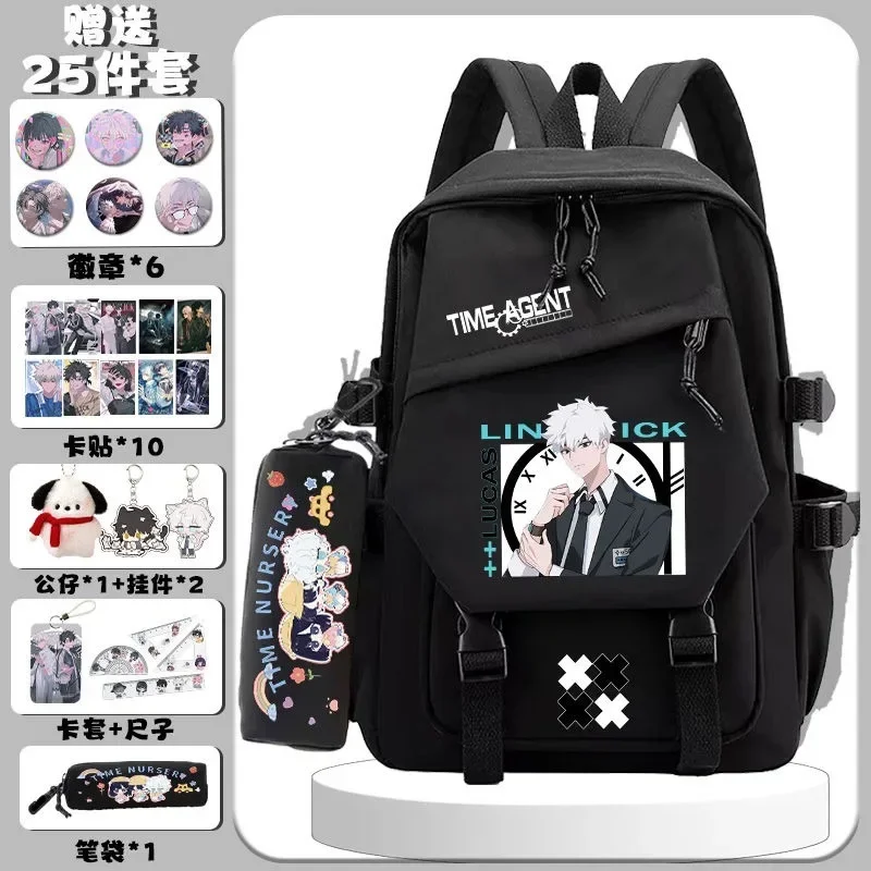 

Black White Blue Pink, Link Click, Student Kids Teens School Bags, Large Capacity Mochilas Anime Backpacks for Girls Boys Gift