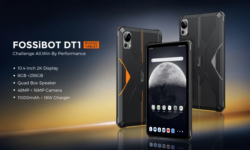 [Envio do Brasil] FOSSIBOT DT1 4G Rugged Android 13 Tablet 10.4FHD+2K screen 11000 mAh battery 8GB +256GB 48MP Camera Tablet