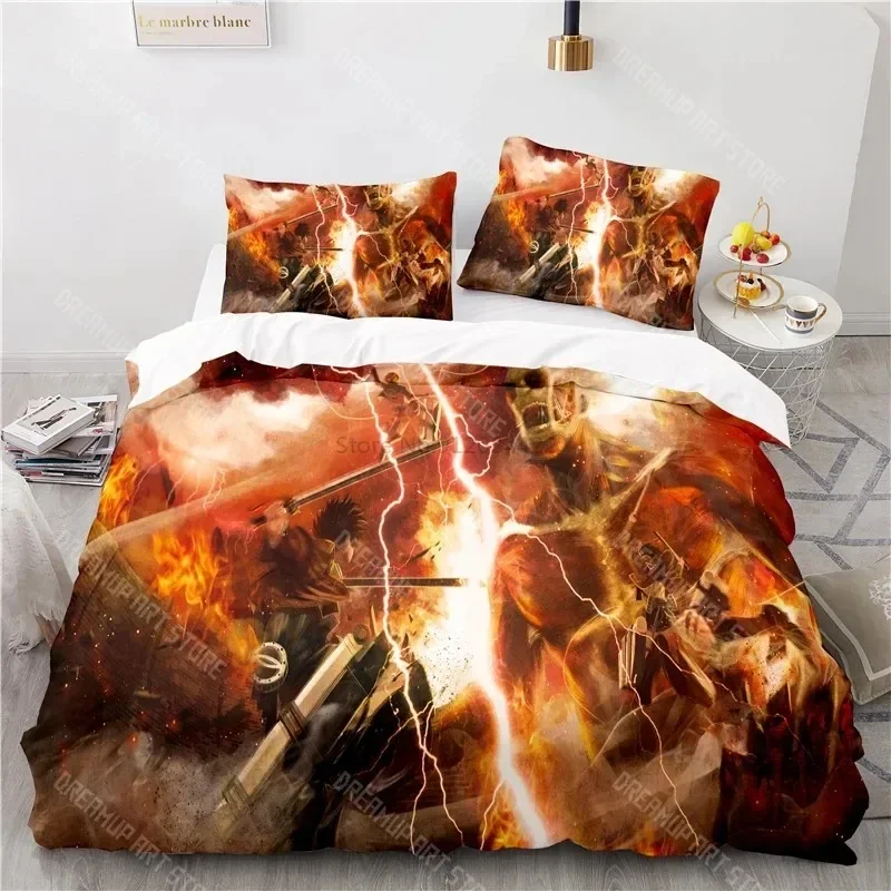 2026 Japan Attack On Titan 3d Duvet Cover Sets Printed Bedding Set Pillowcase Twin Full Queen King Size Linen Bedclothes Dropshi