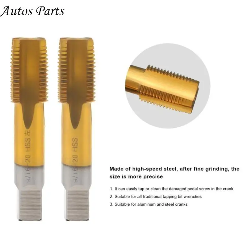 57BA Crank Pedal Thread Tap High-Speed Steel Hand Thread Repair Drill Bits