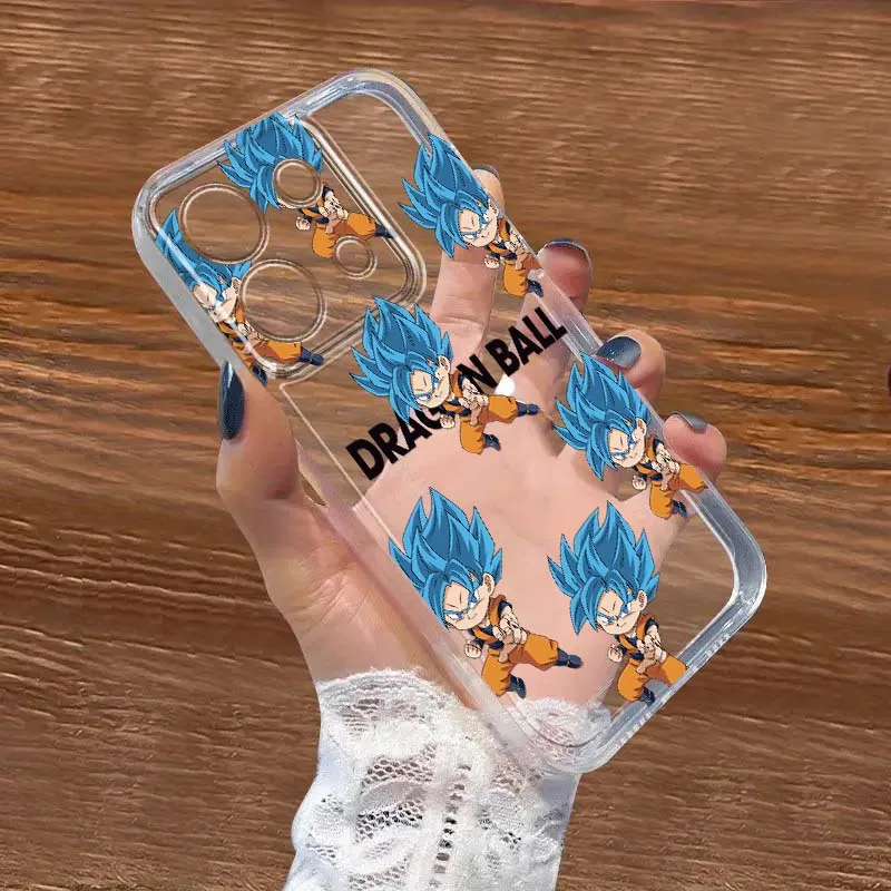 

Dragon Ball Vegetto Gogeta Phone Case For Xiaomi Redmi Note 8 8T 9 9T 11E 12 13 14 Pro Plus Turbo 5G Fashion TPU Transparent
